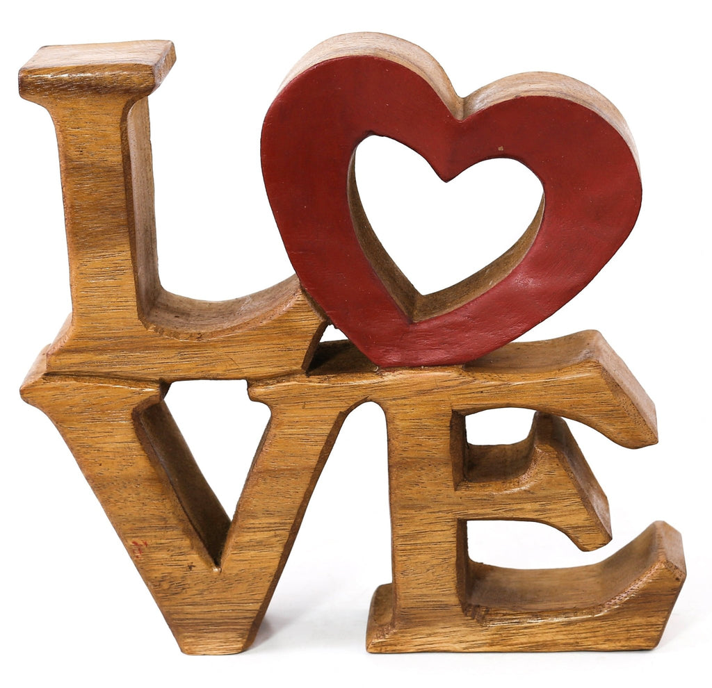 Elmija Enduring Love – Hand - Carved Wooden Sculpture, Handmade Decorative Home Art - Che Cose Belle