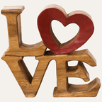 Elmija Enduring Love – Hand - Carved Wooden Sculpture, Handmade Decorative Home Art - Che Cose Belle