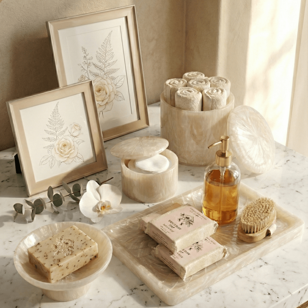 Elyra 5x7 Enamel Frame, Blush - Che Cose Belle