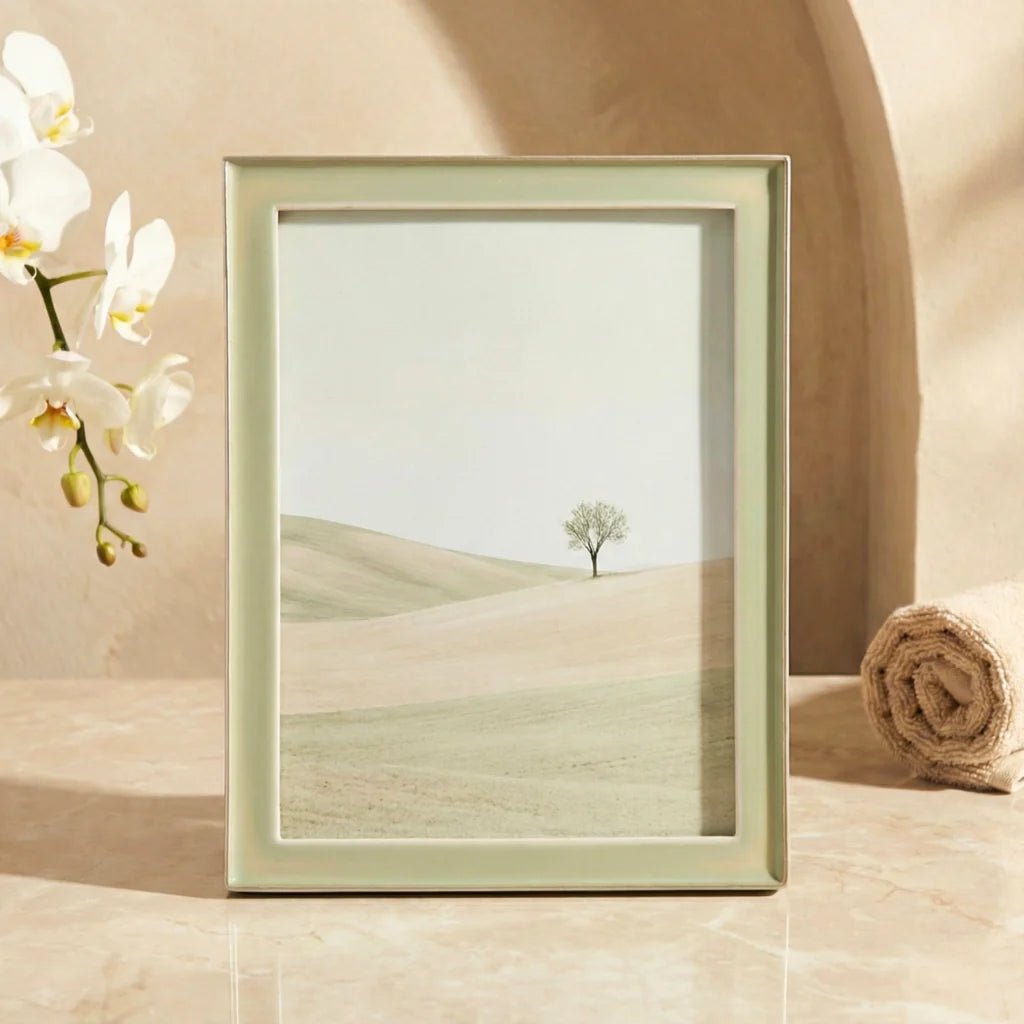 Elyra 5x7 Enamel Frame, Light Green - Che Cose Belle