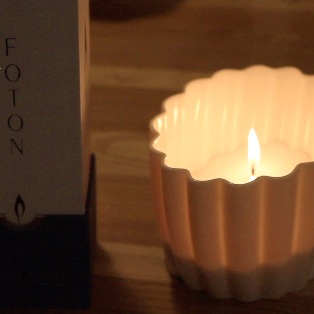 Elysian Fluted Porcelain Candle Holder - Che Cose Belle
