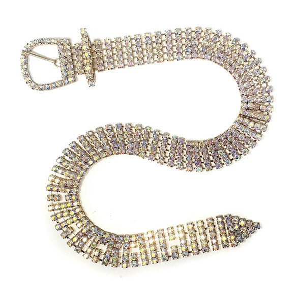 Embellished Crystal Rhinestone Buckle Belt - Che Cose Belle
