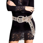 Embellished Crystal Rhinestone Buckle Belt