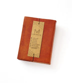 Embossed Brown Leather Moon Phase 5x7 Journal - Refillable Cruelty-Free - Che Cose Belle