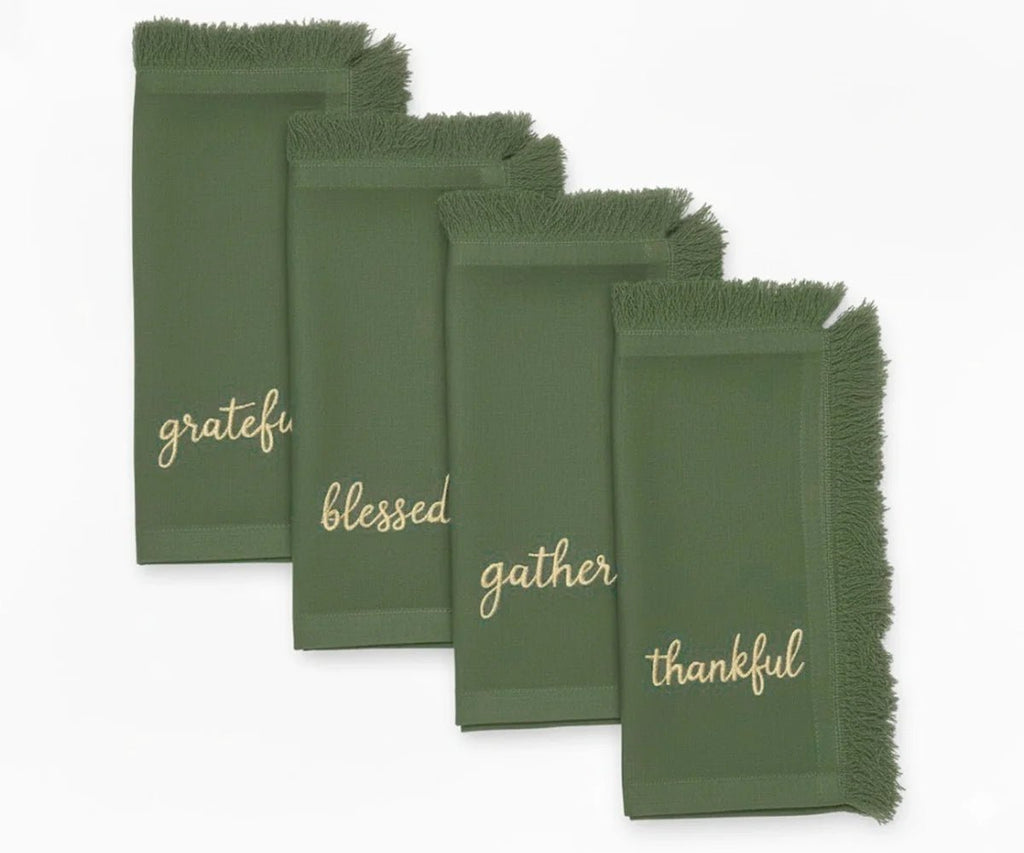 Embroidered Christmas Napkins - Che Cose Belle