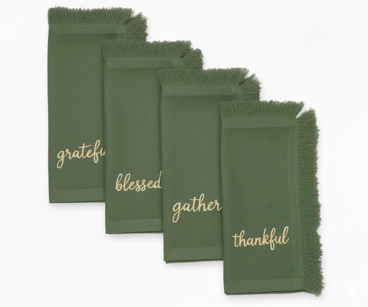Embroidered Christmas Napkins - Che Cose Belle