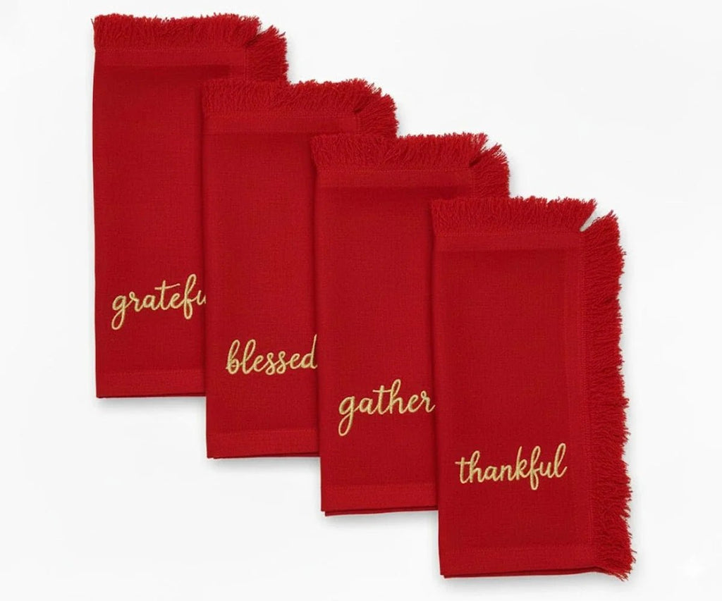 Embroidered Christmas Napkins - Che Cose Belle