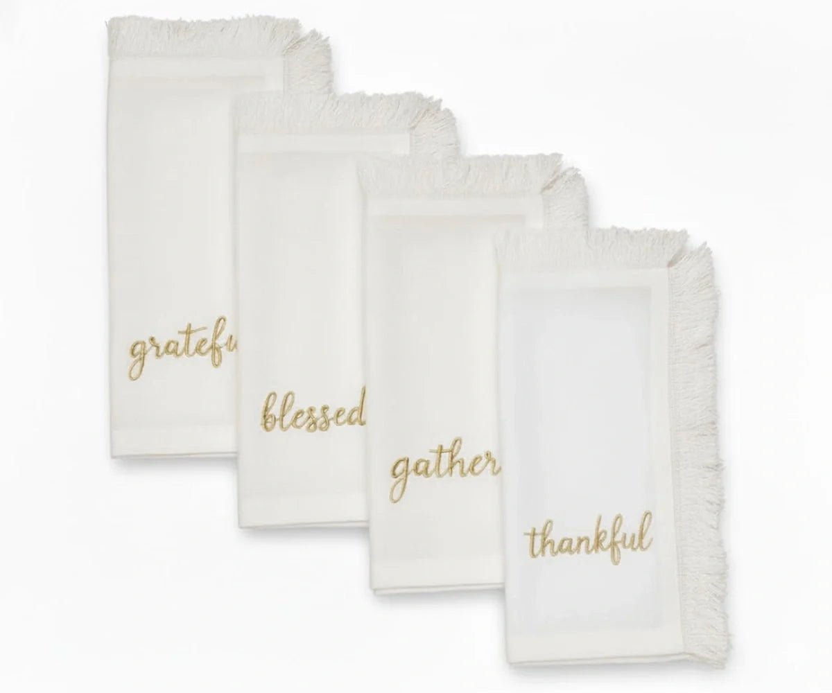 Embroidered Christmas Napkins - Che Cose Belle
