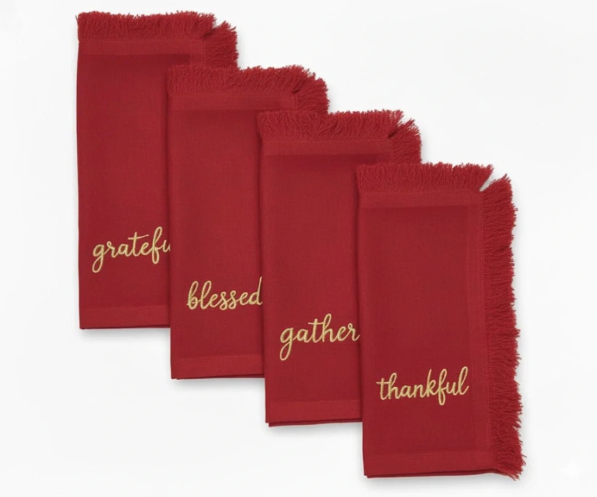 Embroidered Christmas Napkins - Che Cose Belle