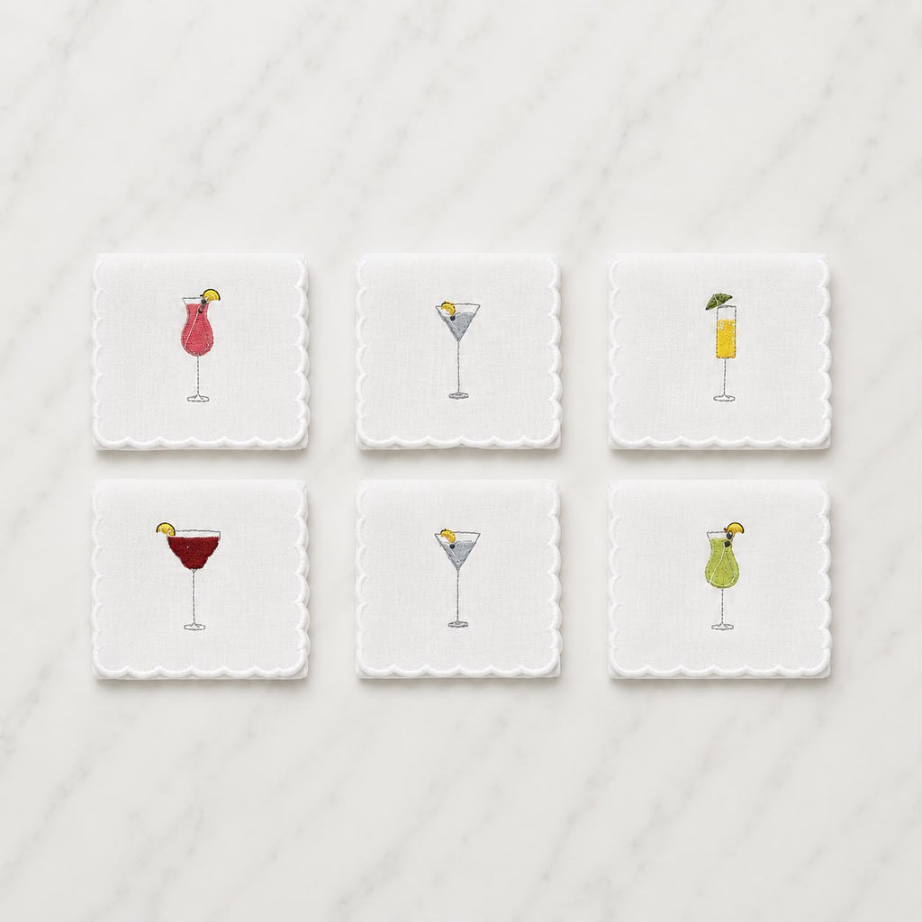 Embroidered Cocktail Napkin (Set of 6)