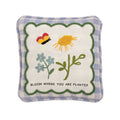 Embroidered Floral Mini Accent Pillow - Che Cose Belle