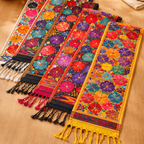 Embroidered Floral Multicolor Table Runner – Fair Trade Guatemalan Textile - Che Cose Belle