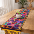 Embroidered Floral Multicolor Table Runner – Fair Trade Guatemalan Textile - Che Cose Belle