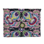 Embroidered Flower Clutch Handmade Hmong Thai Embroidery Boho Evening Bag