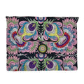 Embroidered Flower Clutch Handmade Hmong Thai Embroidery Boho Evening Bag