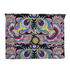 Embroidered Flower Clutch Handmade Hmong Thai Embroidery Boho Evening Bag