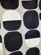 Embroidered Oval Pillow Cover - Black - Che Cose Belle
