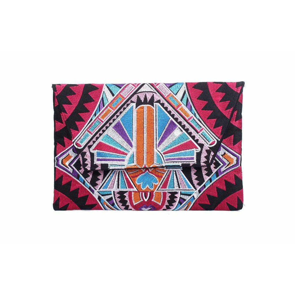 Embroidered Tahj Envelope Clutch | iPad Bag - Thailand - Che Cose Belle