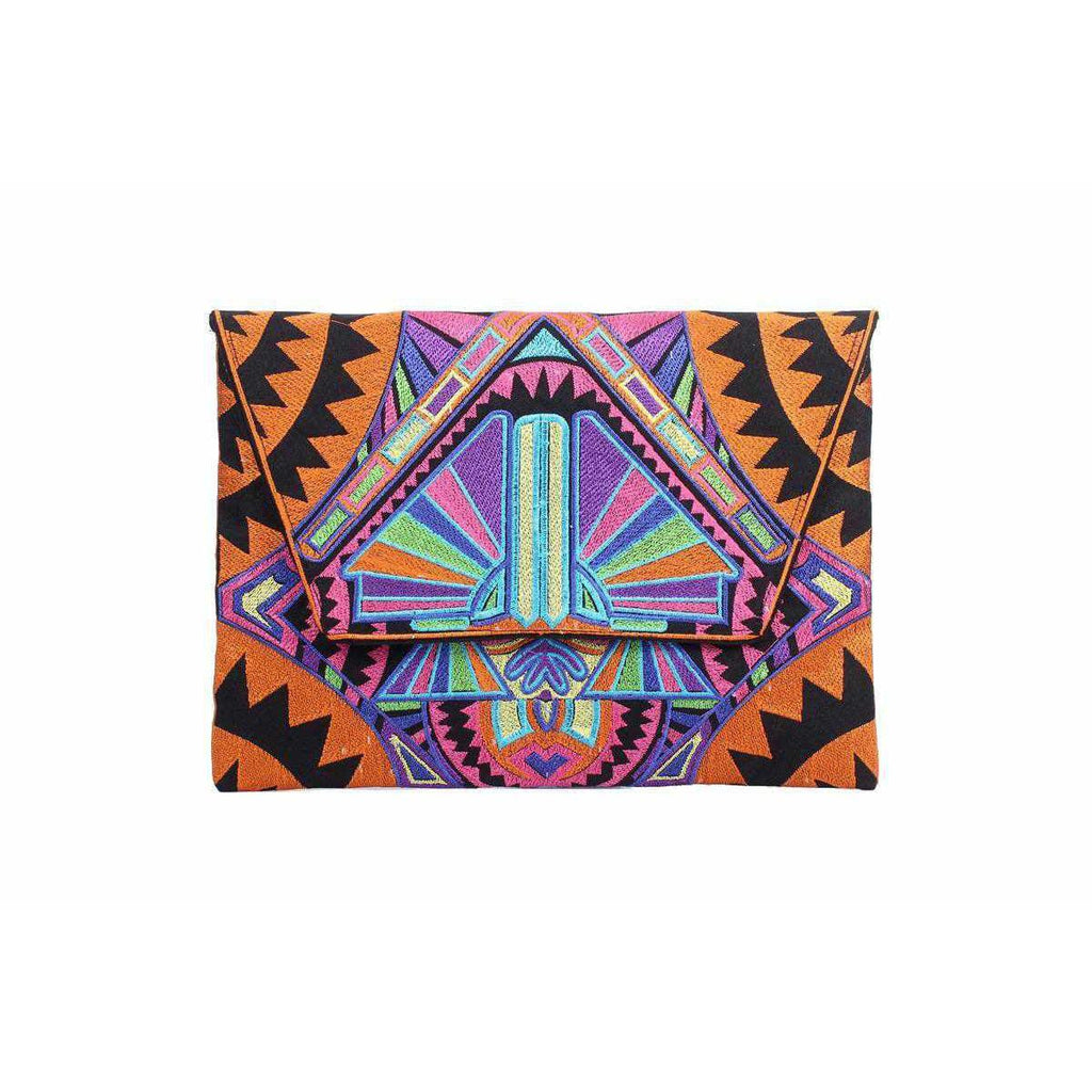 Embroidered Tahj Envelope Clutch | iPad Bag - Thailand - Che Cose Belle