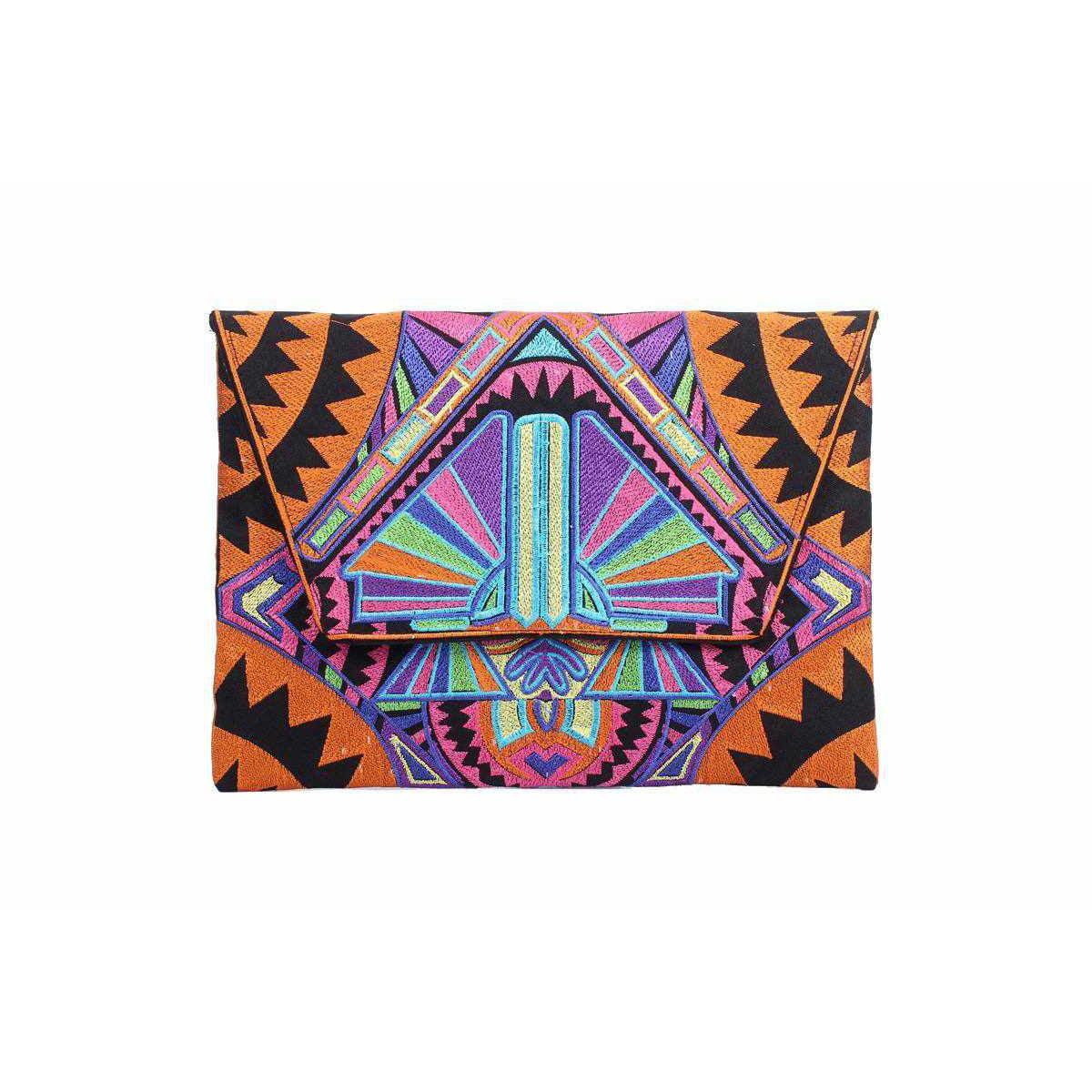 Embroidered Tahj Envelope Clutch | iPad Bag - Thailand - Che Cose Belle