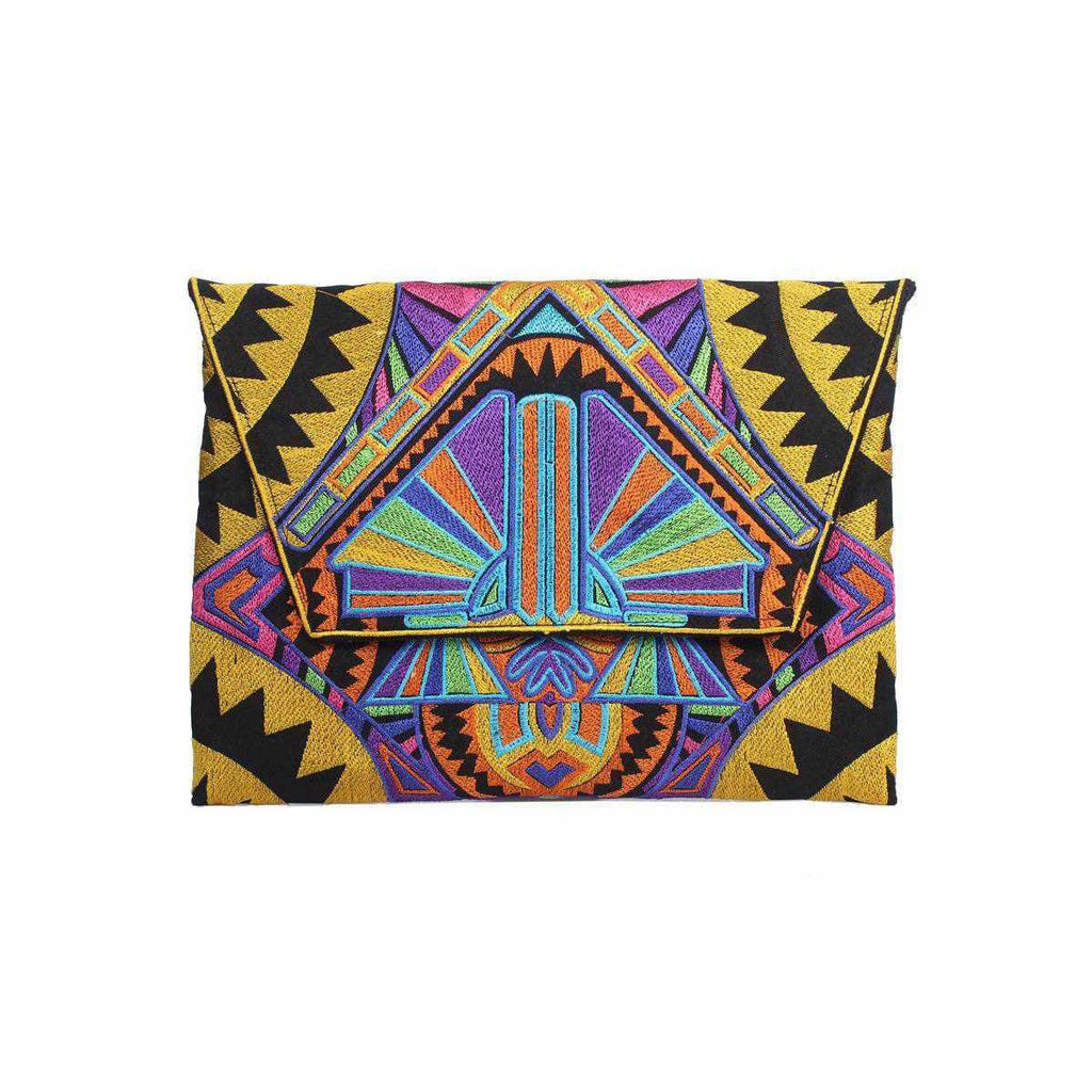 Embroidered Tahj Envelope Clutch | iPad Bag - Thailand - Che Cose Belle