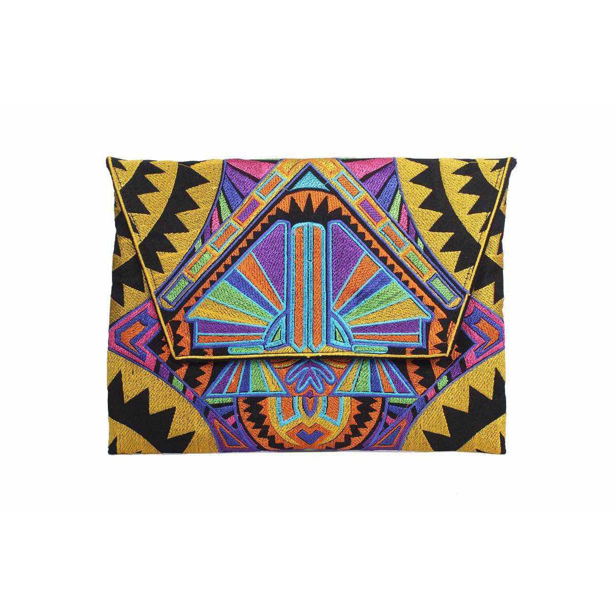 Embroidered Tahj Envelope Clutch | iPad Bag - Thailand - Che Cose Belle