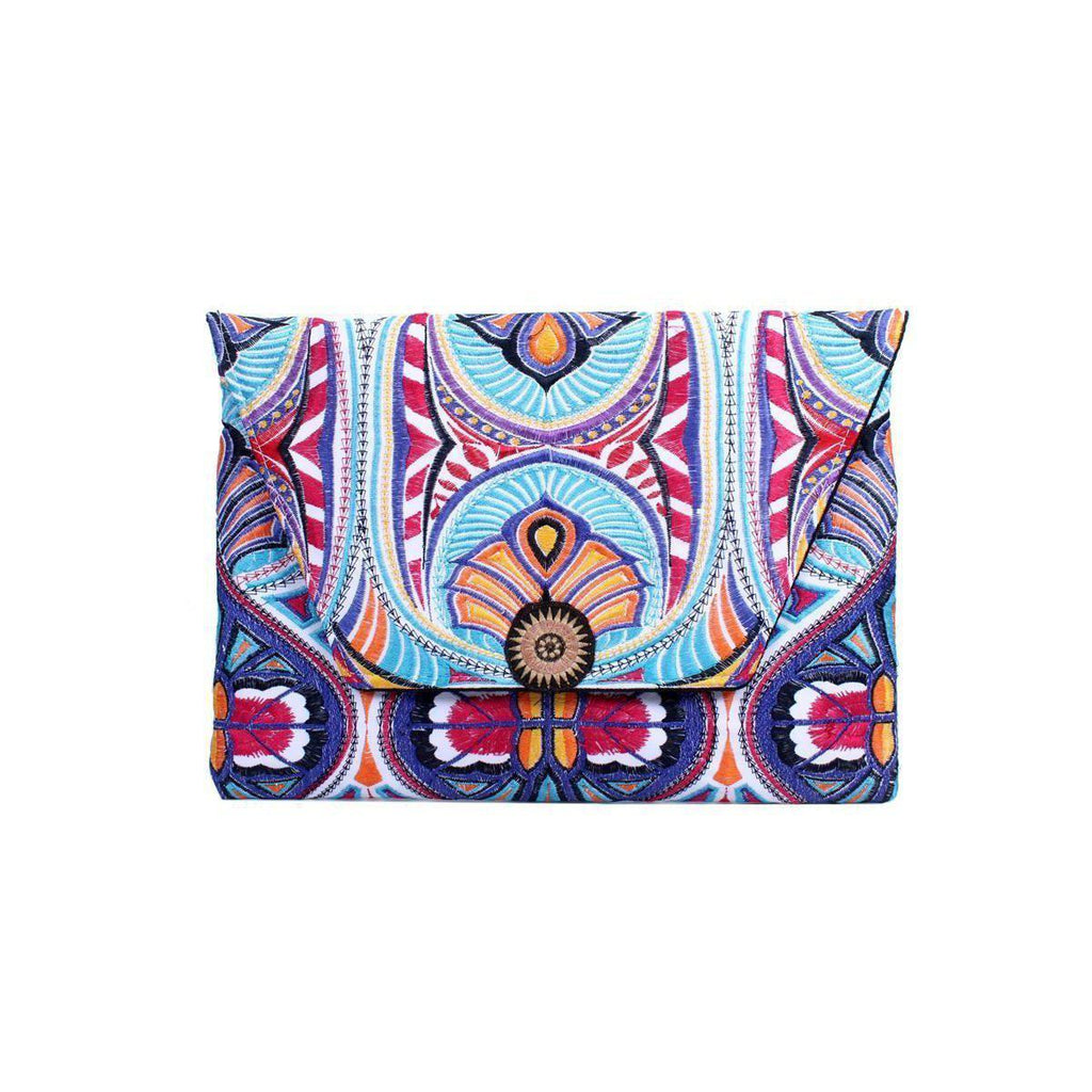 Embroidered Tahj Envelope Clutch | iPad Bag - Thailand - Che Cose Belle