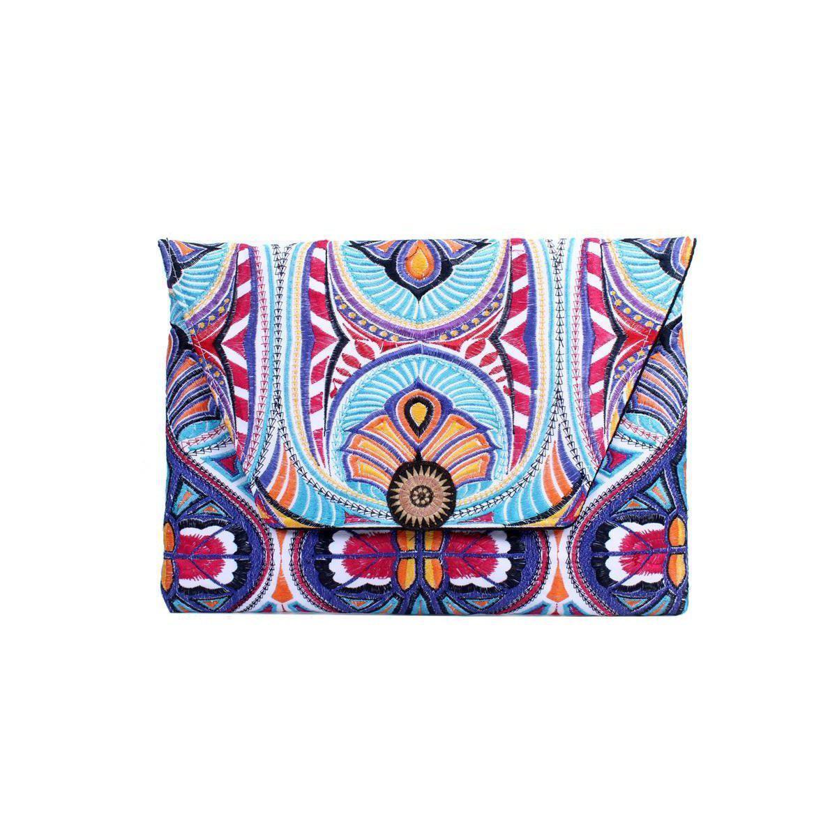 Embroidered Tahj Envelope Clutch | iPad Bag - Thailand - Che Cose Belle