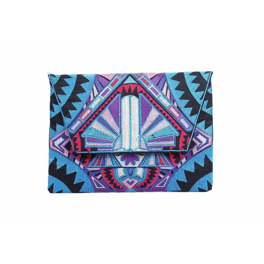 Embroidered Tahj Envelope Clutch | iPad Bag - Thailand - Che Cose Belle
