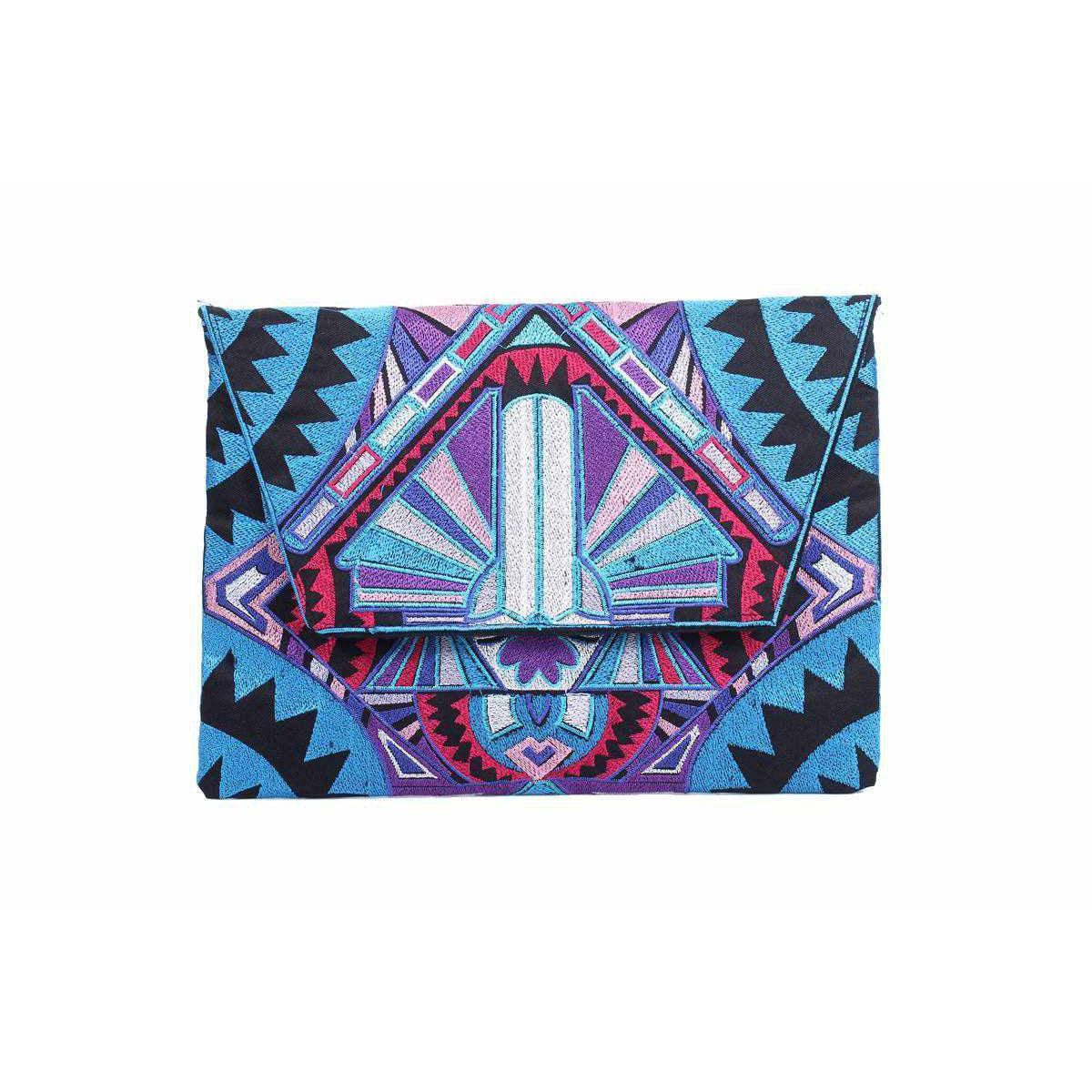 Embroidered Tahj Envelope Clutch | iPad Bag - Thailand - Che Cose Belle