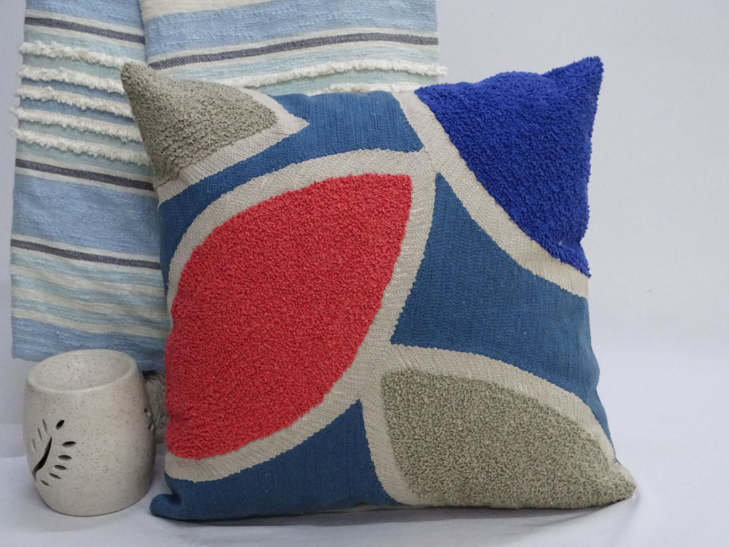 Embroidery Throw Pillow 20" X 20" Multi Color Insert Included - Che Cose Belle