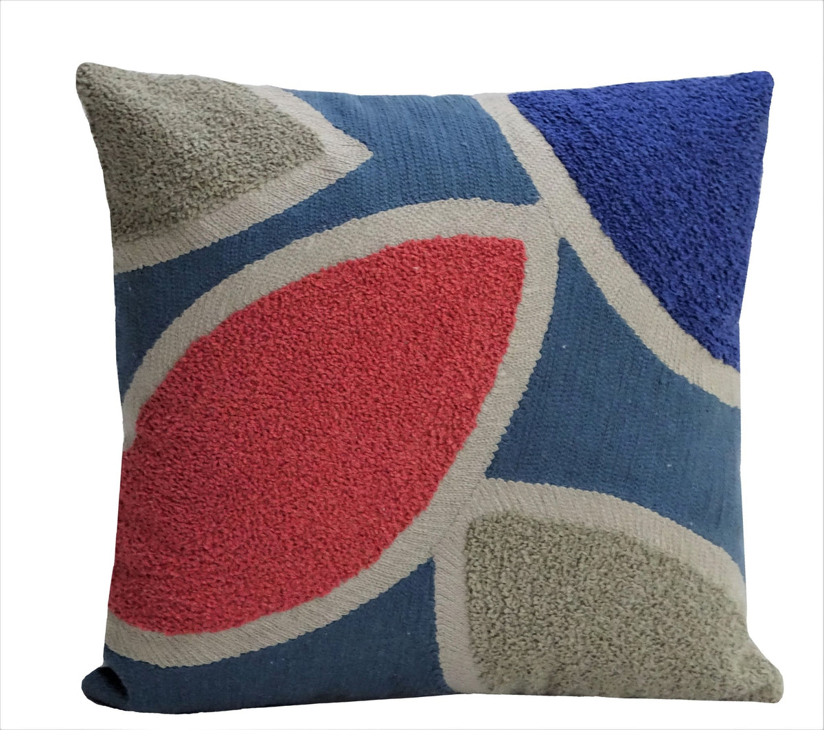 Embroidery Throw Pillow 20" X 20" Multi Color Insert Included - Che Cose Belle