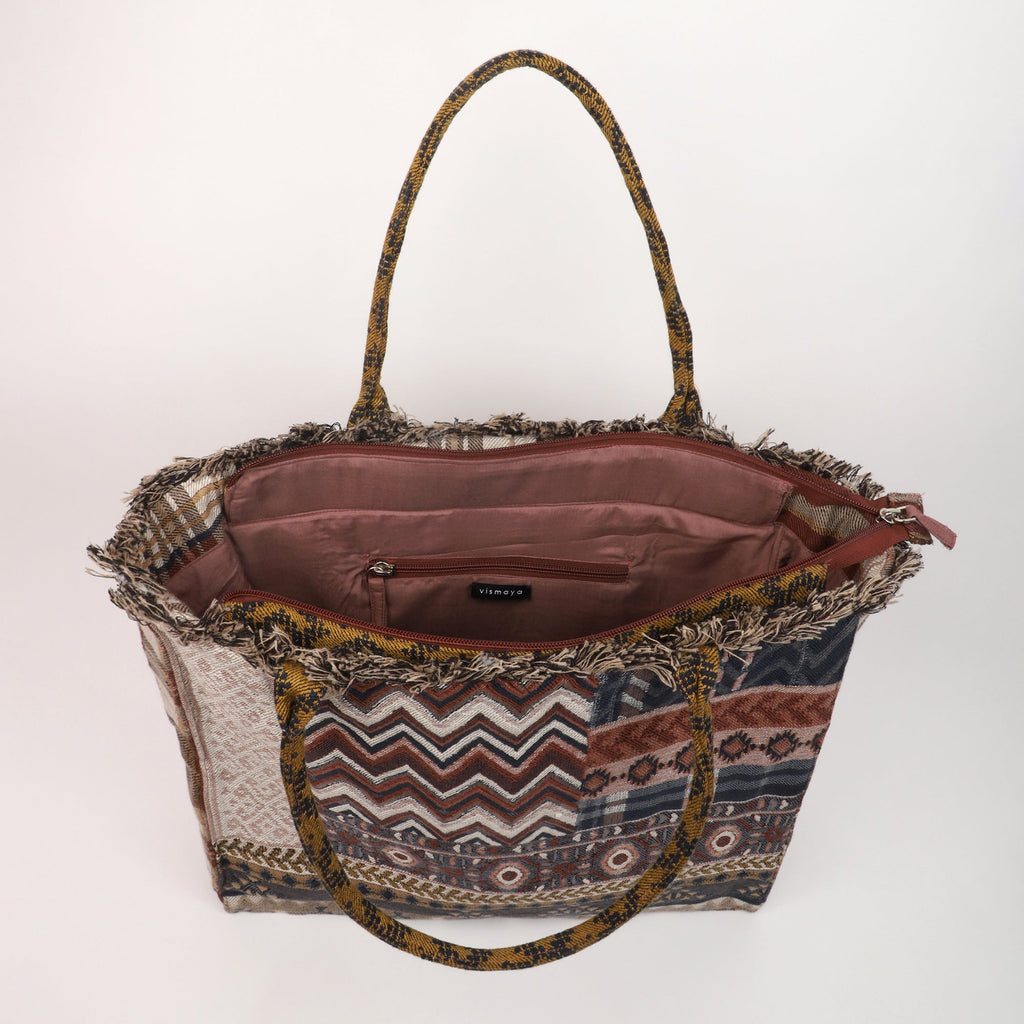 Eminent Jacquard Bag - Beige Brown - Che Cose Belle
