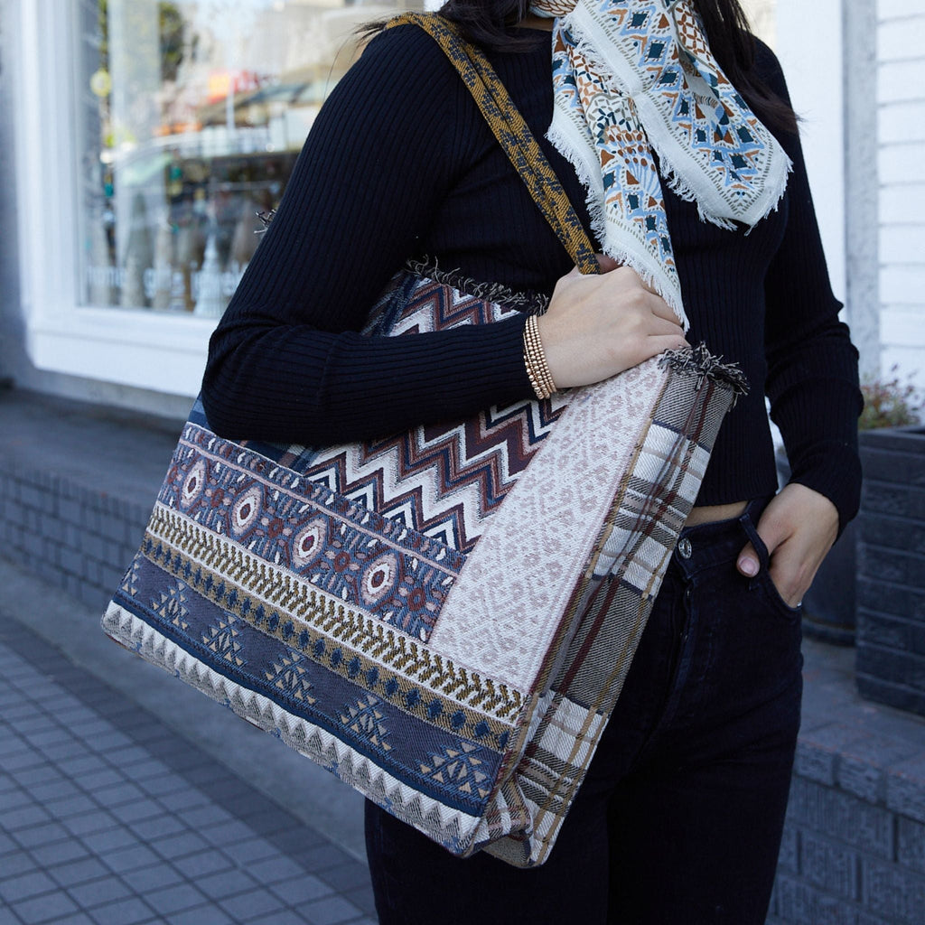 Eminent Jacquard Bag - Beige Brown - Che Cose Belle