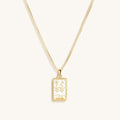 Emotional Being - White Enamel Cancer Card Necklace - Che Cose Belle