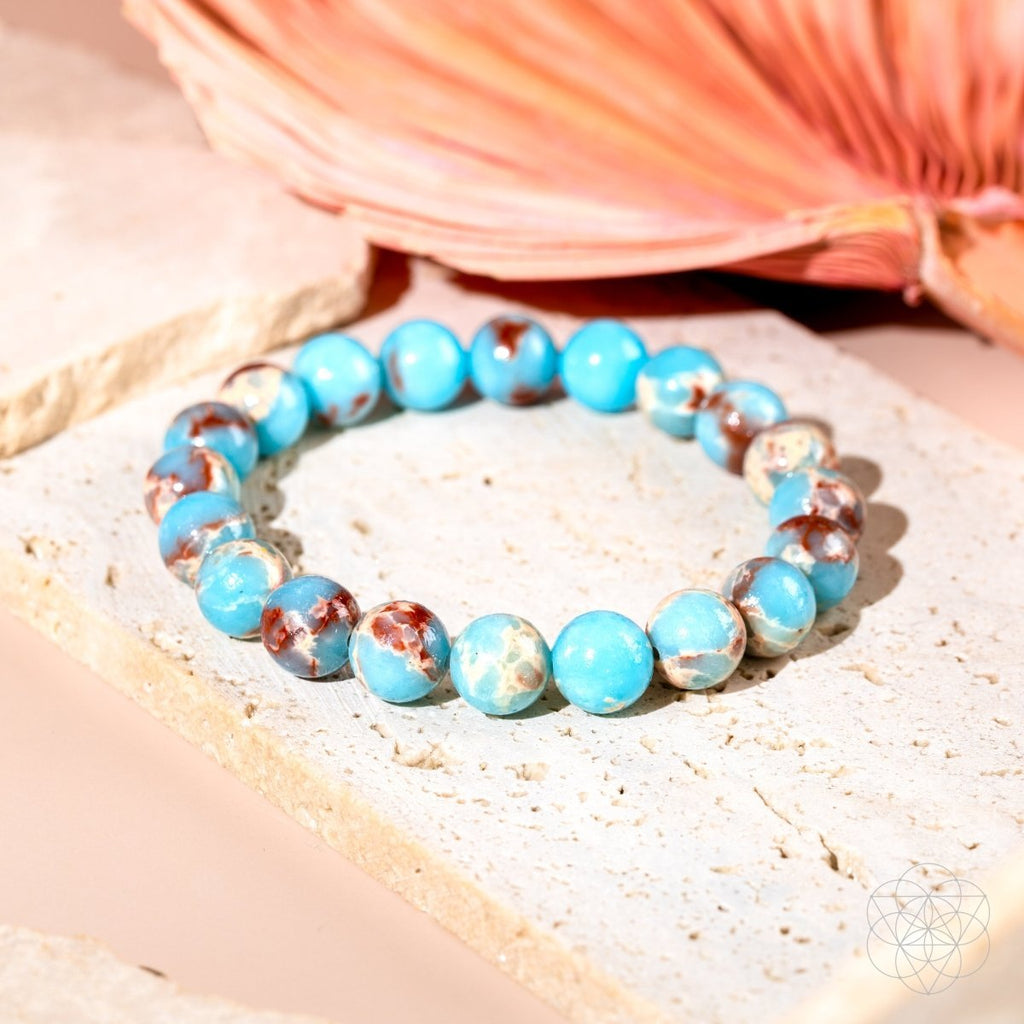 Empath’s Shield - Aqua Terra Jasper Bracelet - Che Cose Belle
