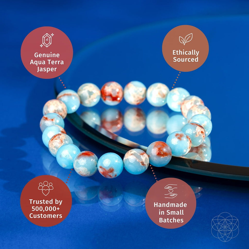 Empath’s Shield - Aqua Terra Jasper Bracelet - Che Cose Belle