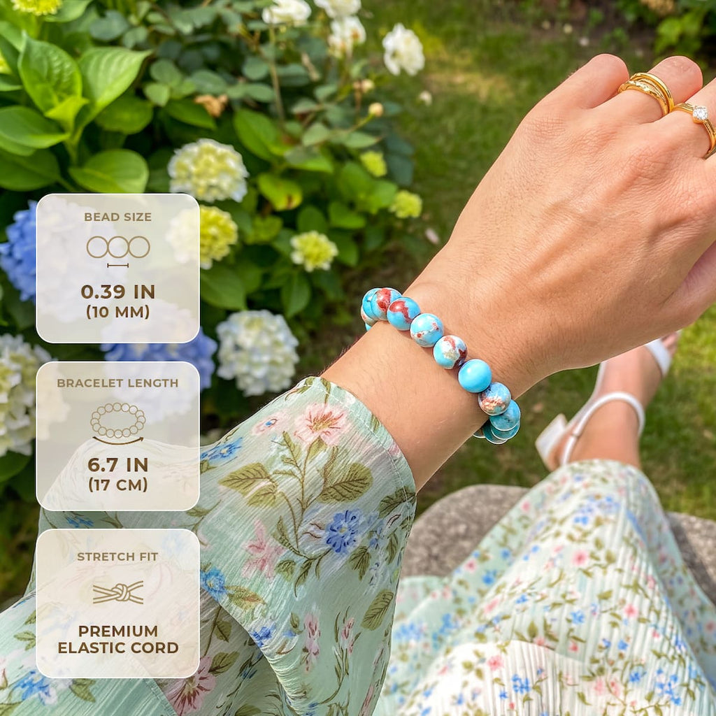 Empath’s Shield - Aqua Terra Jasper Bracelet - Che Cose Belle