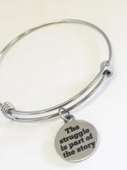 Encouragement Gift, The Struggle Is Part Of The Story Bracelet Gift, Encouragement Quote, Success Quote, Graduation Gift, Encouraging Quotes - Che Cose Belle