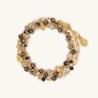 Energetic Spirit - Hematite Pyrite Labradorite Triple Protection Wrap - Che Cose Belle
