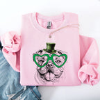 English Bulldog, Adorable Dog, St Patrick's Day, Lucky, Irish Sweatshirt - Che Cose Belle