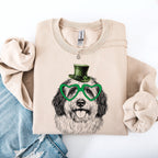 English Sheepdog, Adorable Dog, St Patrick's Day, Lucky, Irish Sweatshirt - Che Cose Belle