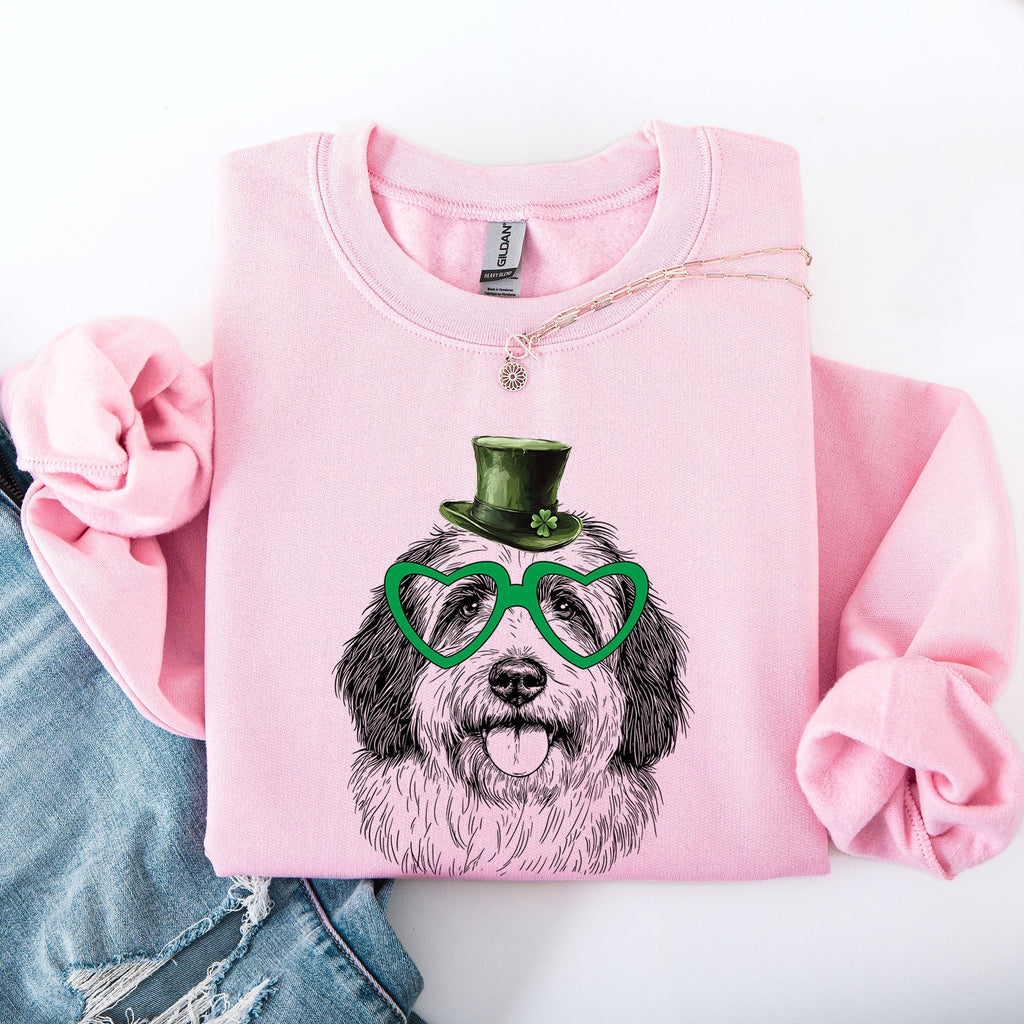 English Sheepdog, Adorable Dog, St Patrick's Day, Lucky, Irish Sweatshirt - Che Cose Belle