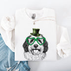 English Sheepdog, Adorable Dog, St Patrick's Day, Lucky, Irish Sweatshirt - Che Cose Belle