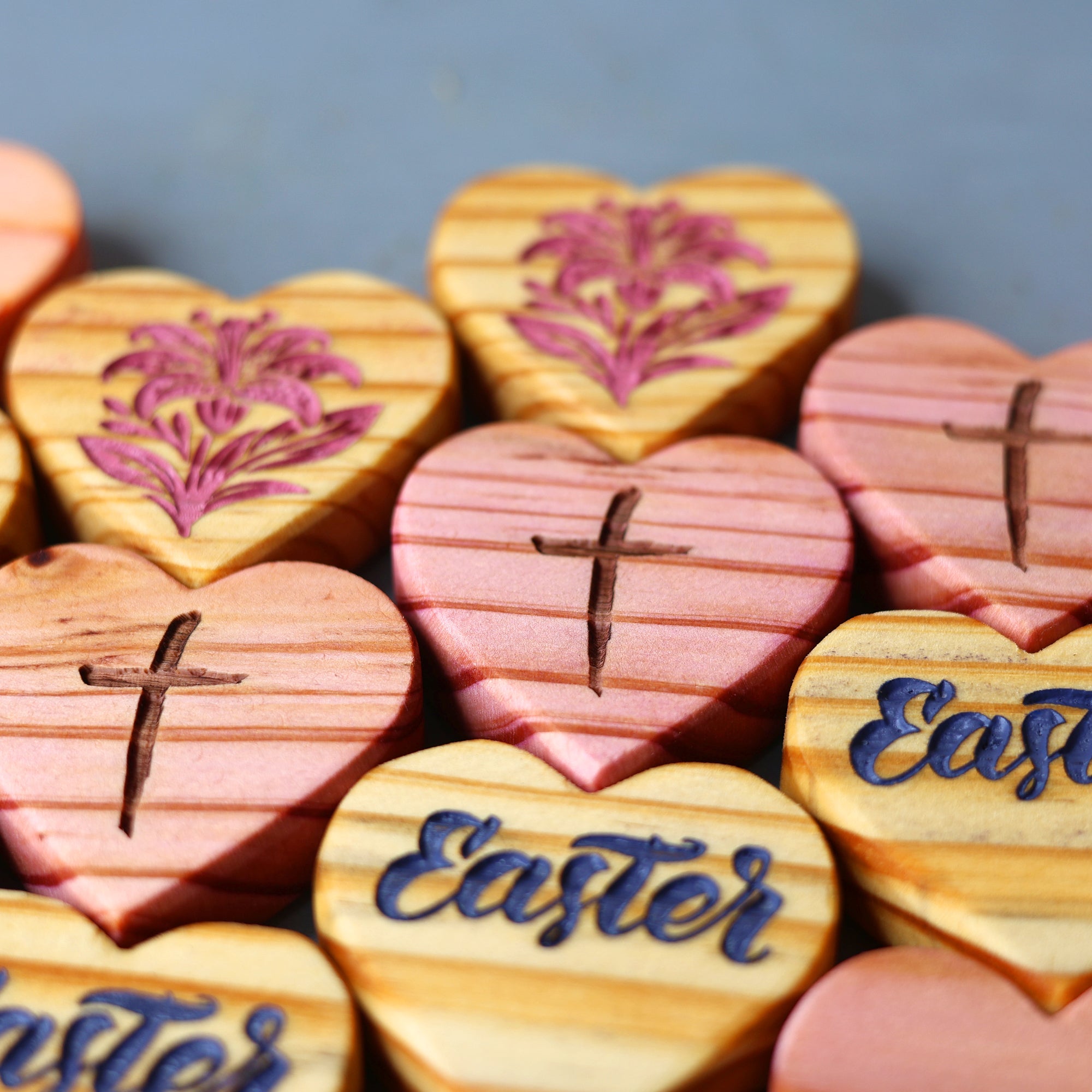 Engraved Easter Hearts - Che Cose Belle