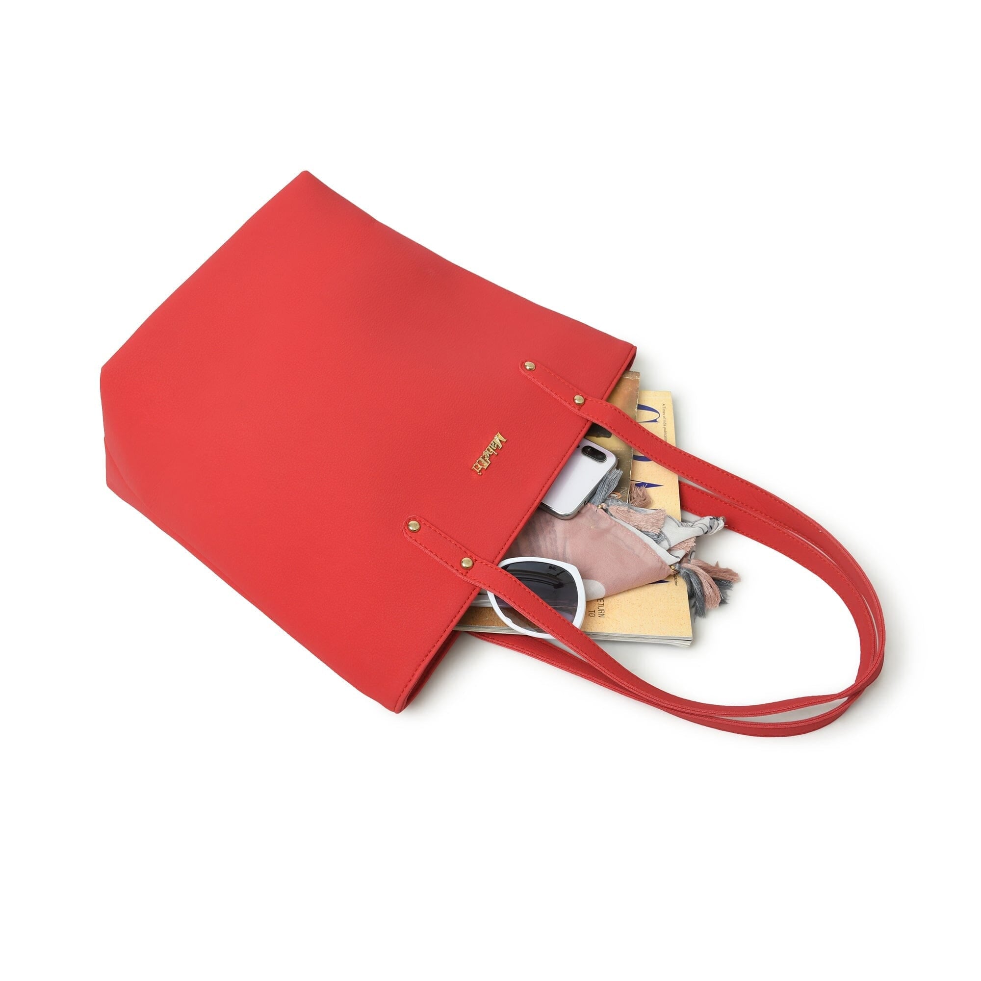 Era Vegan Leather Tote - Coral Red - Che Cose Belle