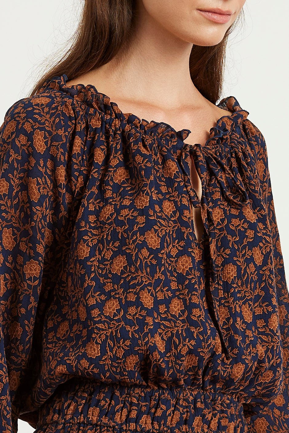 Esme Dress in Navy Batik - Che Cose Belle