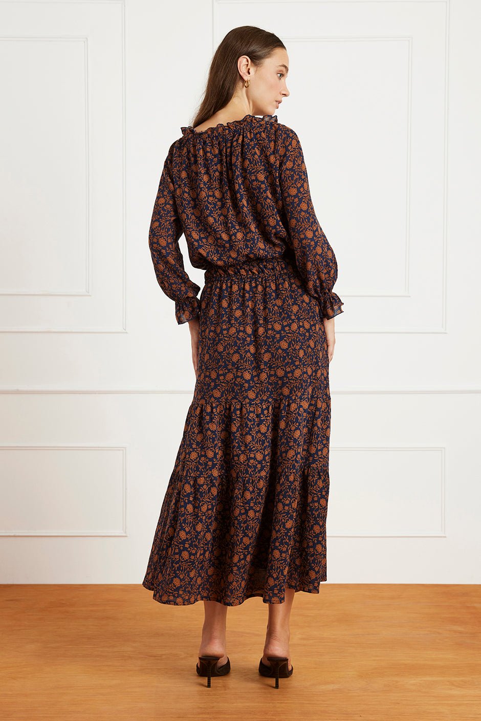 Esme Dress in Navy Batik - Che Cose Belle