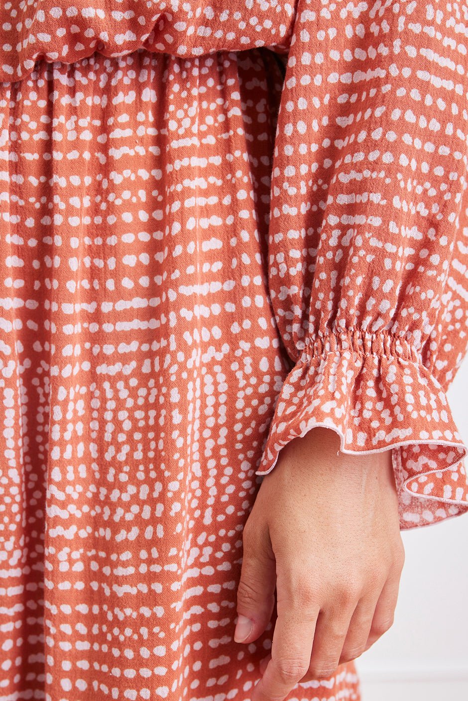 Esme Dress in Saffron Dot - Che Cose Belle