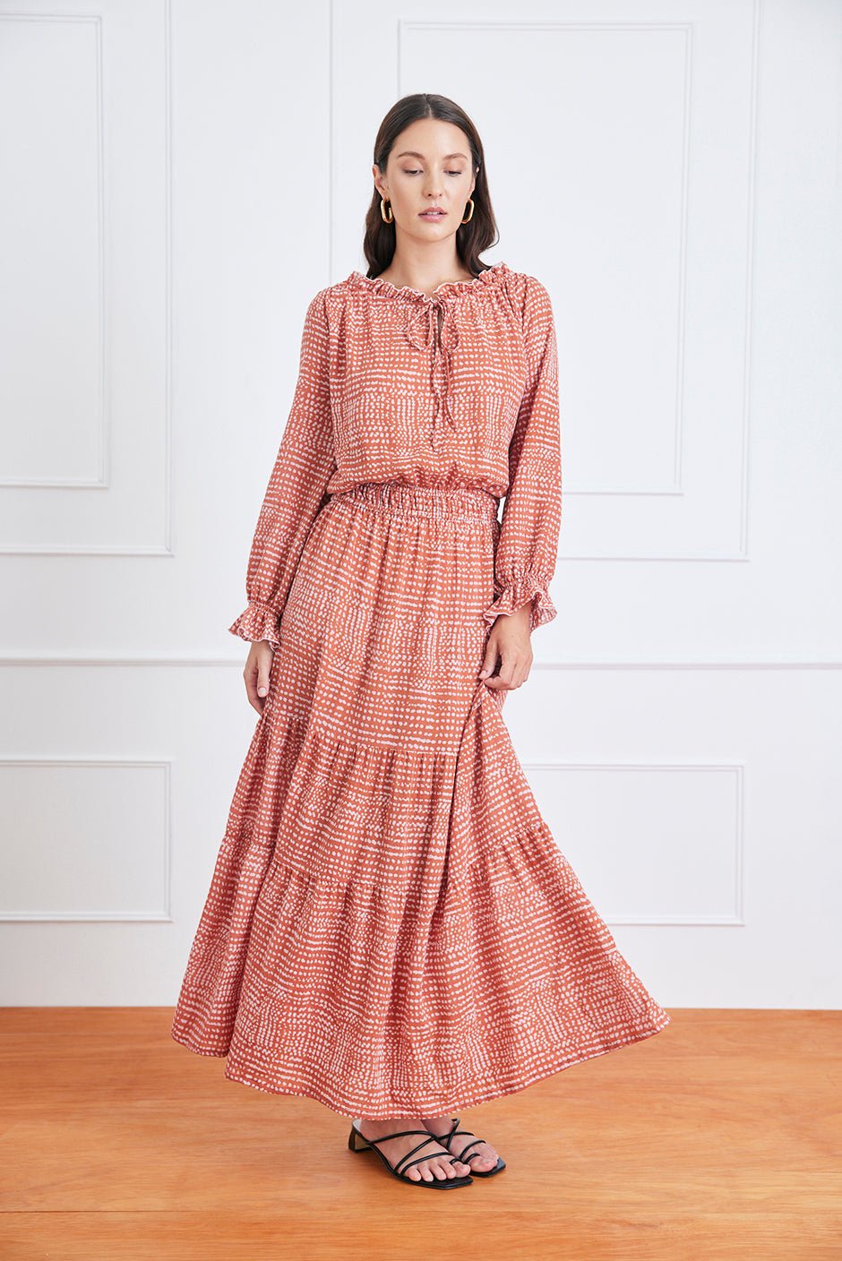 Esme Dress in Saffron Dot - Che Cose Belle